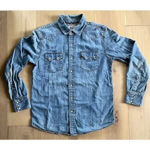 Levi's Men's Medium Western Snap Longsleeve Sawtooth Shirt